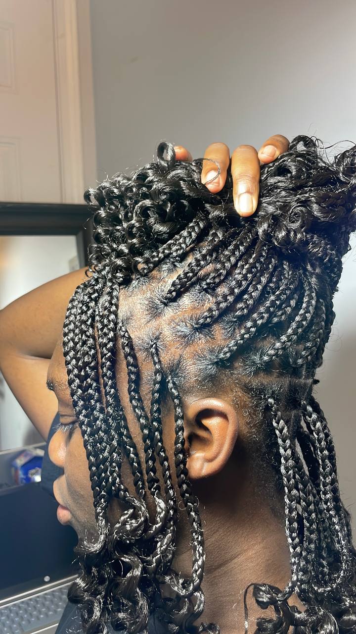 Knotless With Curled Ends